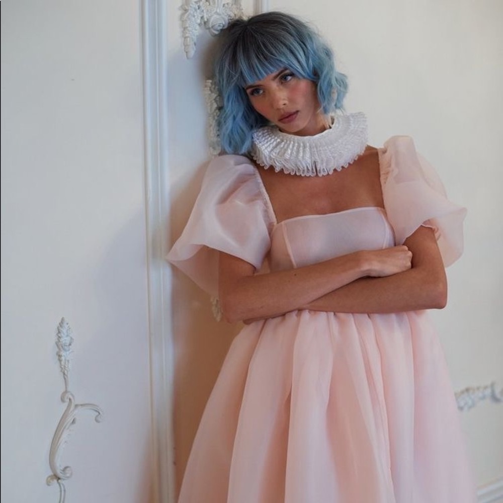 Selkie French Puff Dress Peach Size L